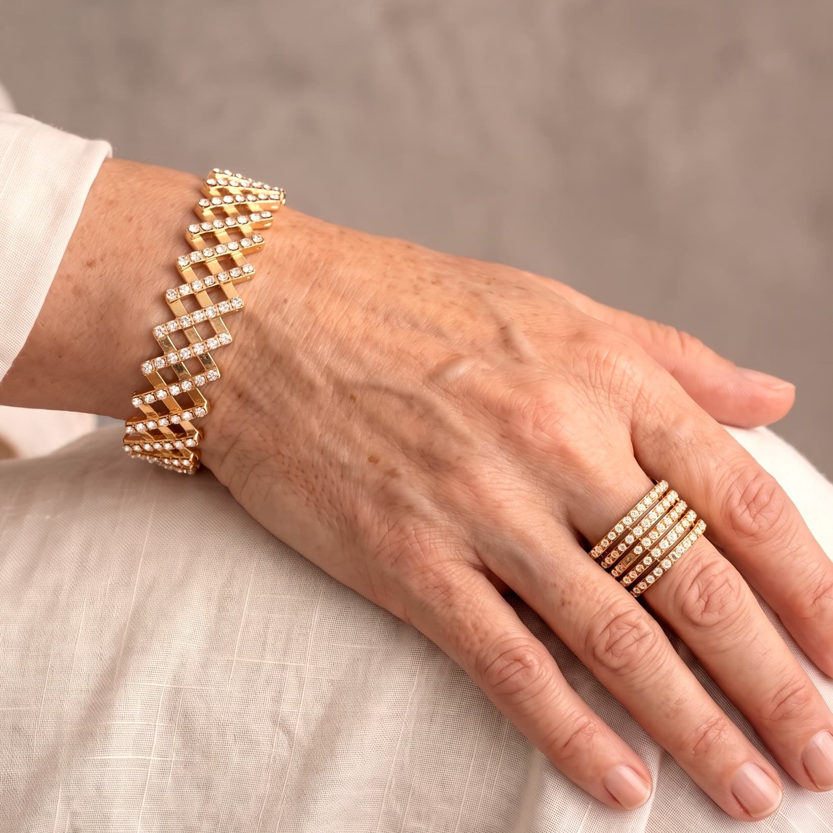 Anillo pulsera Diana – Oro