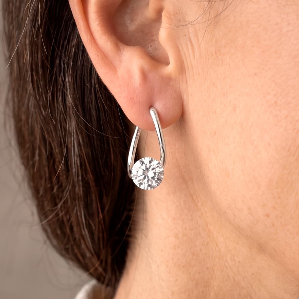 Pendientes Circonita – Plata